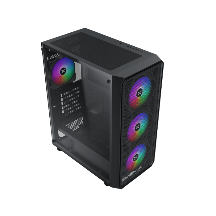 Gabinete Gamer Xigmatek Duo X con 4 Fanes RGB
