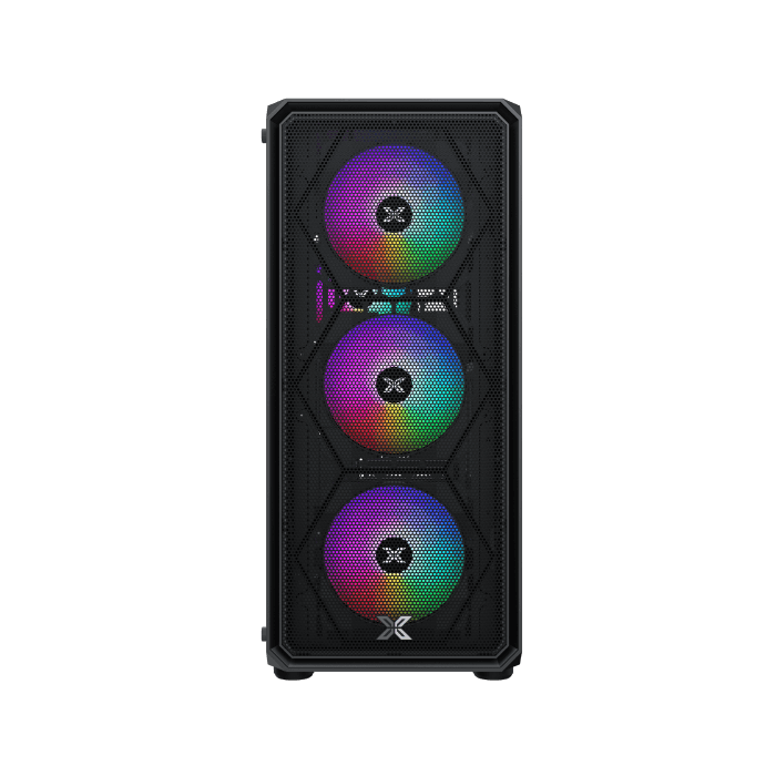 Gabinete Gamer Xigmatek Duo X con 4 Fanes RGB