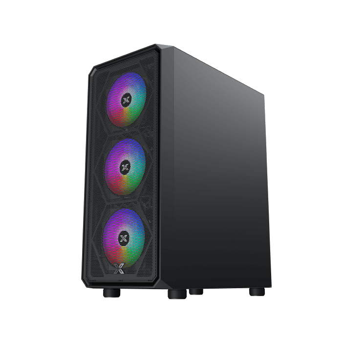 Gabinete Gamer Xigmatek Duo X con 4 Fanes RGB