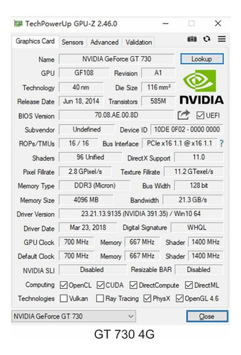 D_733221-MLU74361514432_022024-O.jpg Tarjeta De Video Nvidia Ge Force Gt 730 4gb Juegos Diseño